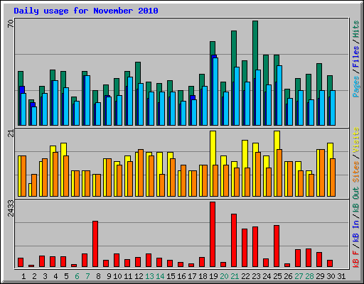 Daily usage for November 2010