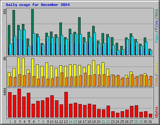 Daily usage for December 2024